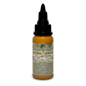 Light Brown Mario Barth Gold Label — Intenze Tattoo Ink — 1oz Bottle - Ultimate Tattoo Supply