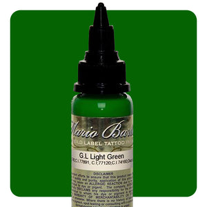 Light Green Mario Barth Gold Label — Intenze Tattoo Ink — 1oz Bottle - Ultimate Tattoo Supply