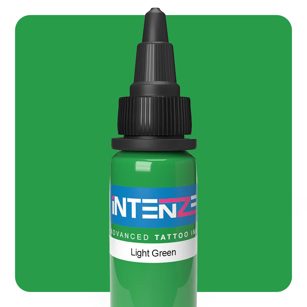 Light Green — Intenze Tattoo Ink — Pick Size - Ultimate Tattoo Supply