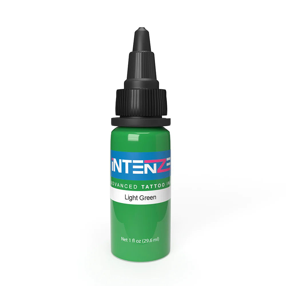Light Green — Intenze Tattoo Ink — Pick Size - Ultimate Tattoo Supply