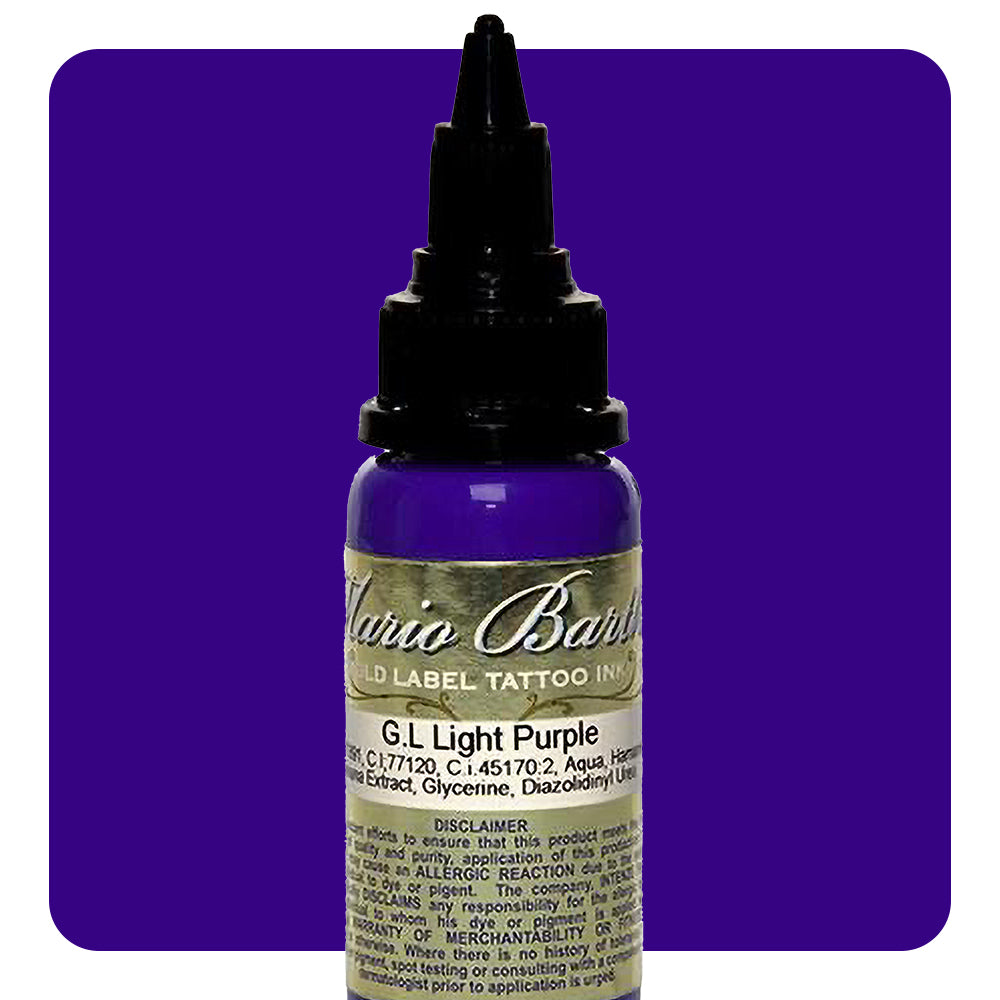 Light Purple Mario Barth Gold Label — Intenze Tattoo Ink — 1oz Bottle - Ultimate Tattoo Supply