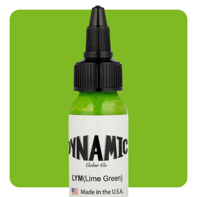 Dynamic Lime Green Tattoo Ink - 1oz. Bottle - Painful Pleasures