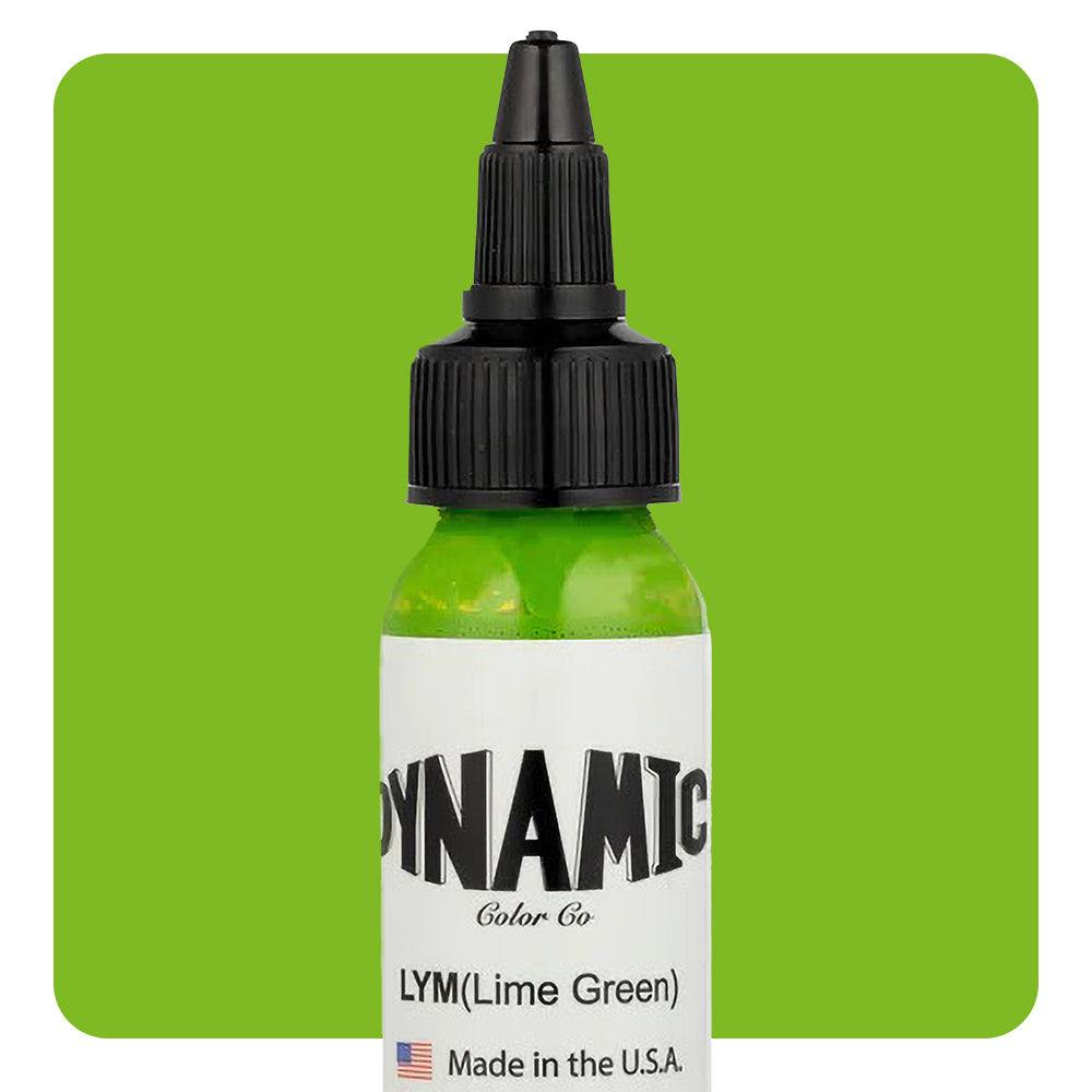 Dynamic Lime Green Tattoo Ink - 1oz. Bottle - Painful Pleasures