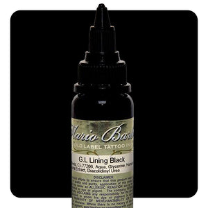 Lining Black Mario Barth Gold Label — Intenze Tattoo Ink — 1oz Bottle - Ultimate Tattoo Supply