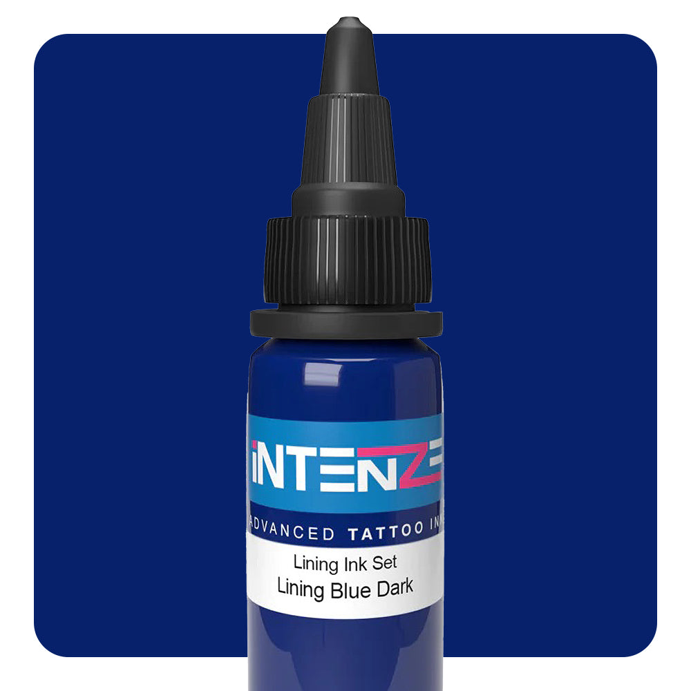 Lining Blue Dark — Intenze Color Lining Series — 1oz Bottle - Ultimate Tattoo Supply