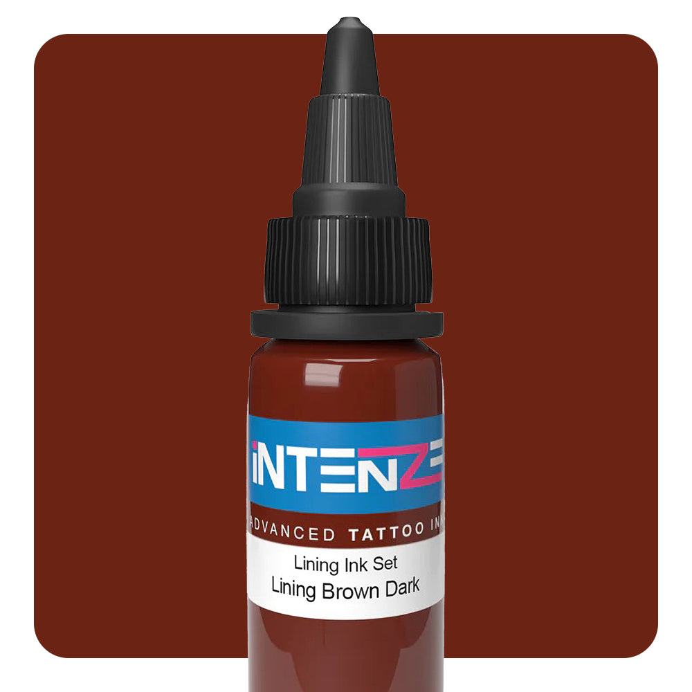 Lining Brown Dark — Intenze Color Lining Series — 1oz Bottle - Ultimate Tattoo Supply