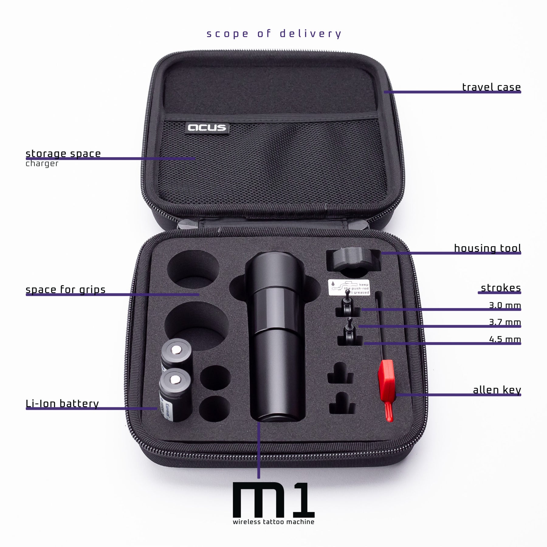 ACUS M1 Wireless Tattoo Machine - Ultimate Tattoo Supply