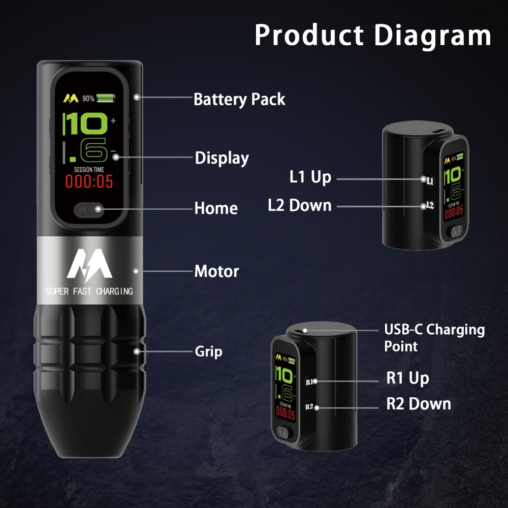 Mars M1 Wireless Pen Tattoo Machine - Ultimate Tattoo Supply