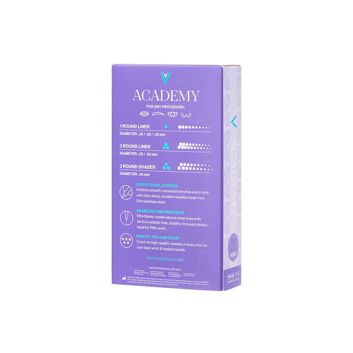Vertix Academy Needle Cartridges — Box of 20 - Ultimate Tattoo SupplyVertix Academy Needle Cartridges — Box of 20