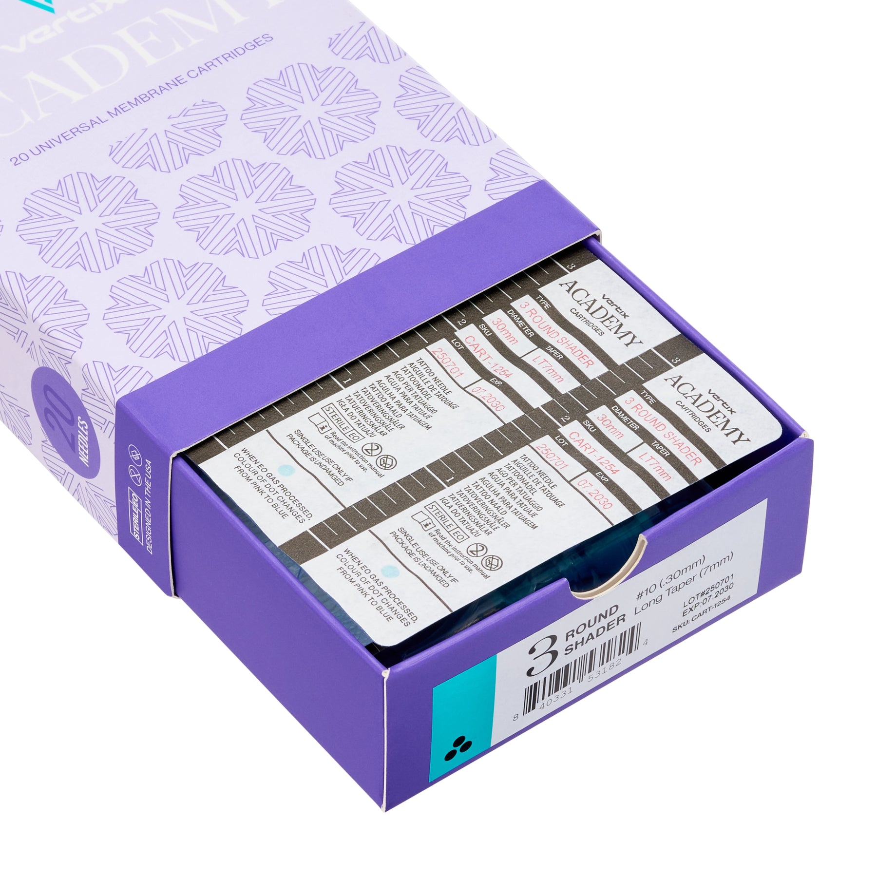 Vertix Academy Needle Cartridges — Box of 20 - Ultimate Tattoo Supply