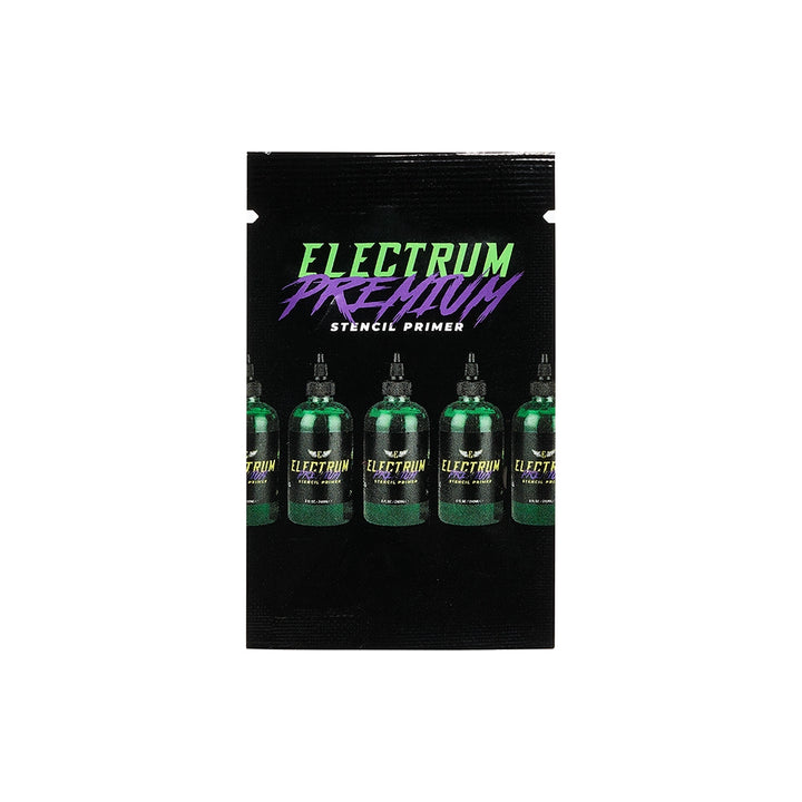Electrum Premium Tattoo Stencil Primer — .10oz Sample Packet - Ultimate Tattoo SupplyElectrum Premium Tattoo Stencil Primer — .10oz Sample Packet