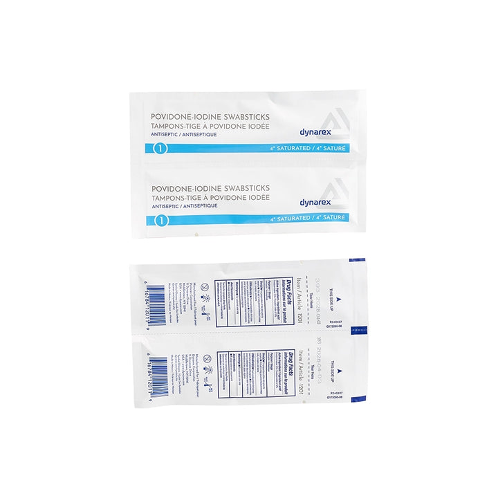 Dynarex Povidone Iodine Swabsticks 50/bx - Ultimate Tattoo SupplyDynarex Povidone Iodine Swabsticks 50/bx