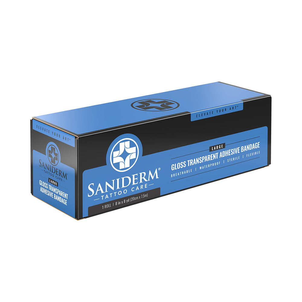 Saniderm – Tattoo Adhesive Film – 8” x 8yd Roll - Ultimate Tattoo Supply