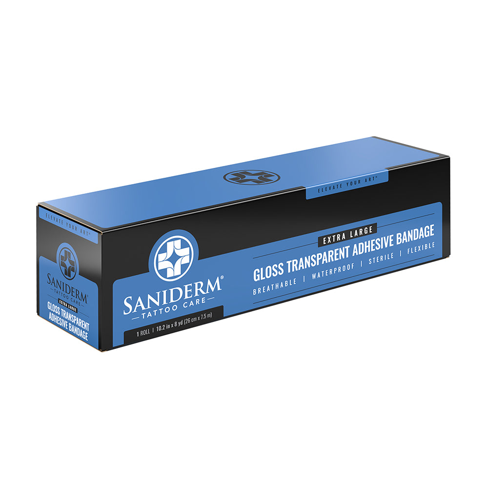 Saniderm – Tattoo Adhesive Film – 10.2” x 8 YD Roll - Ultimate Tattoo Supply