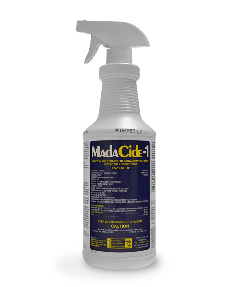 Madacide-1 Disinfectant/Decontaminant Cleaner — 32oz Spray Bottle - Ultimate Tattoo Supply
