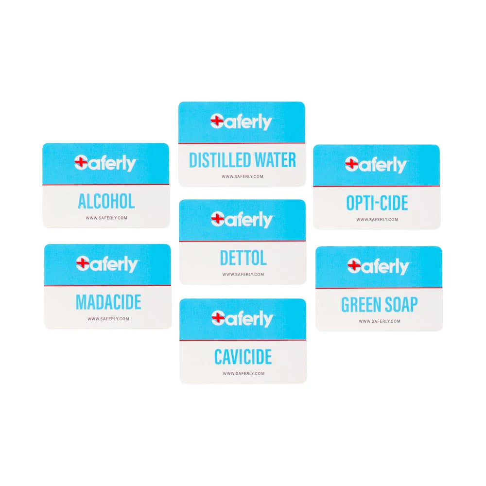 Saferly Bottle Labels - Pack of 5 - Ultimate Tattoo Supply