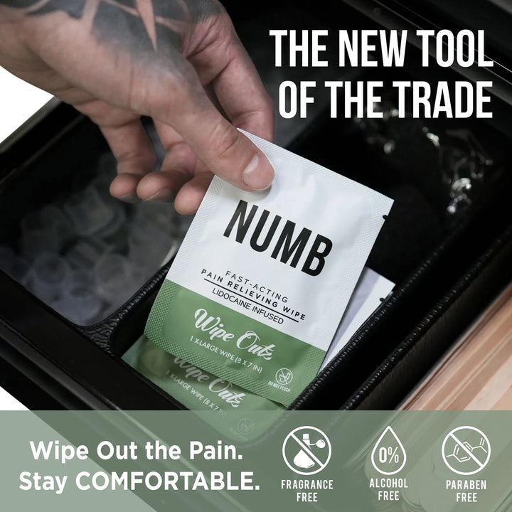 Wipe Outz™ Numbing Tattoo Wipes — Lidocaine Infused - Ultimate Tattoo SupplyWipe Outz™ Numbing Tattoo Wipes — Lidocaine Infused
