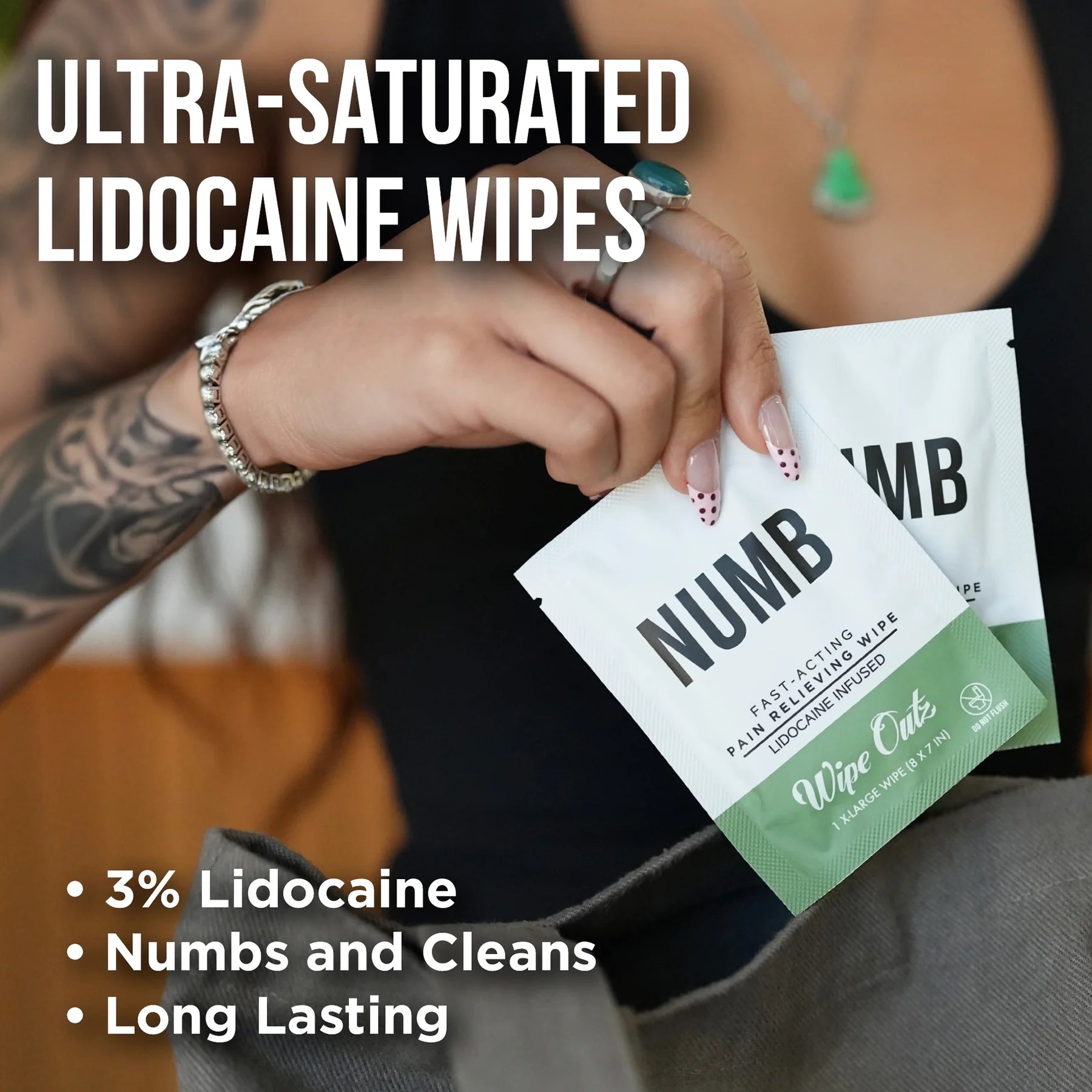 Wipe Outz™ Numbing Tattoo Wipes — Lidocaine Infused - Ultimate Tattoo Supply
