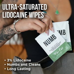 Wipe Outz™ Numbing Tattoo Wipes — Lidocaine Infused - Ultimate Tattoo Supply