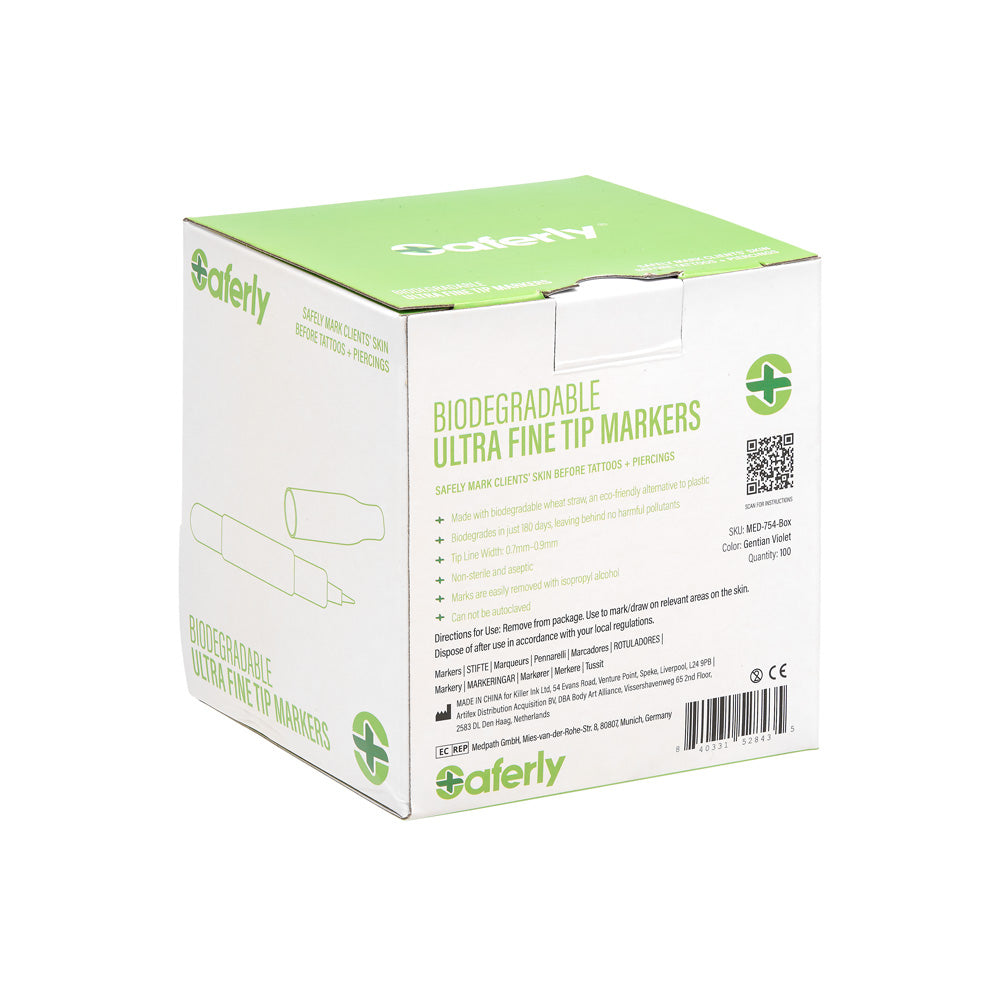 Saferly Biodegradable Mini Markers - Ultimate Tattoo Supply