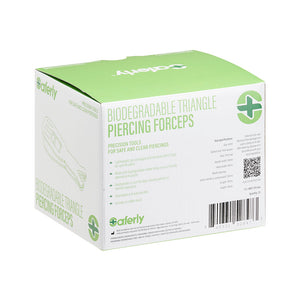 Saferly Triangle Biodegradable Piercing Forceps — Box of 25 - Ultimate Tattoo Supply