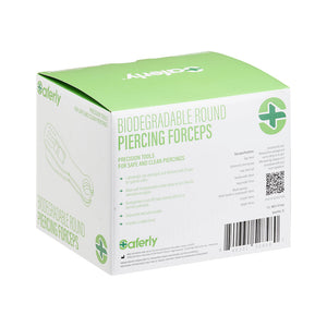 Saferly Round Biodegradable Piercing Forceps — Box of 25 - Ultimate Tattoo Supply