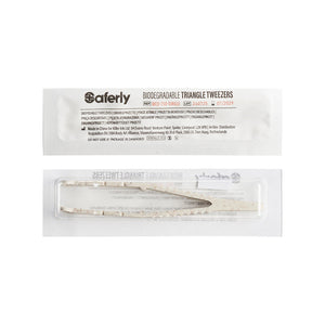 Saferly Medical Biodegradable Sterilized Triangle Tip Tweezers — Box of 25 - Ultimate Tattoo Supply