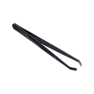 Saferly Anti-Static Black Slanted Tweezers - Ultimate Tattoo Supply