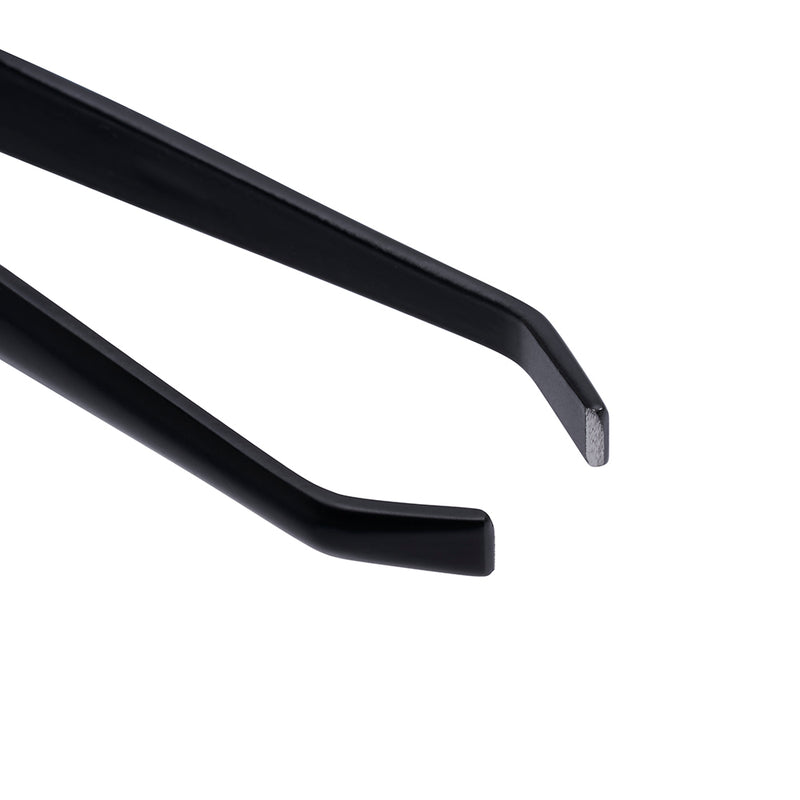 Saferly Anti-Static Black Slanted Tweezers - Ultimate Tattoo Supply
