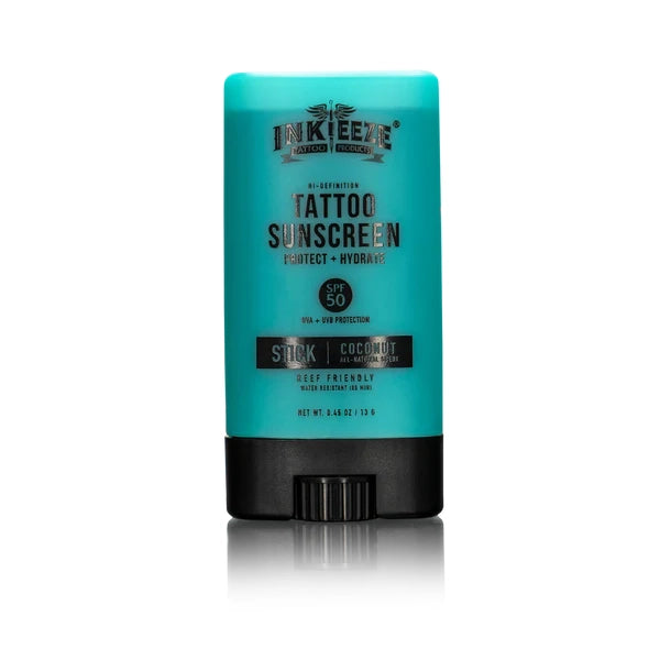 INK-EEZE Hi-Definition Tattoo Sunscreen Stick SPF 50 — 0.5oz - Ultimate Tattoo Supply