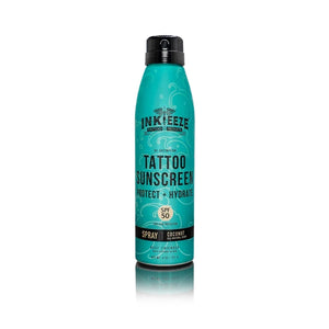 INK-EEZE Hi-Definition Tattoo Sunscreen Spray SPF 50 — 6oz - Ultimate Tattoo Supply