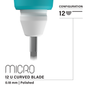 Vertix Micro Microblade - U Curved Blade - Pack of 10 Microblades