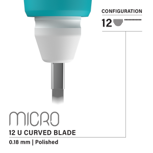 Vertix Micro Microblade - U Curved Blade - Pack of 10 Microblades - Ultimate Tattoo Supply