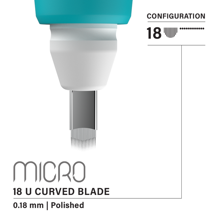 Vertix Micro Microblade - U Curved Blade - Pack of 10 Microblades - Ultimate Tattoo SupplyVertix Micro Microblade - U Curved Blade - Pack of 10 Microblades