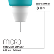 Vertix Micro Microblade - Round Shader Blade - Pack of 10 Microblades