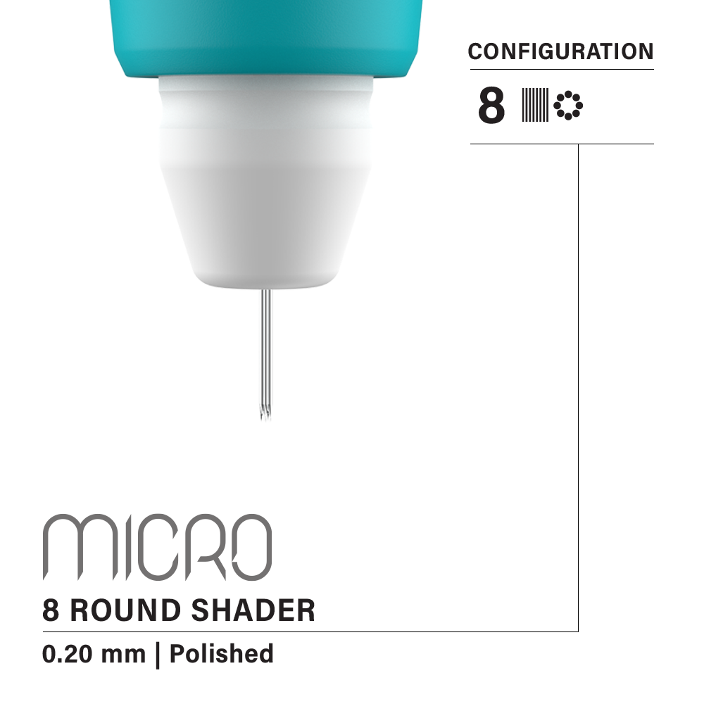 Vertix Micro Microblade - Round Shader Blade - Pack of 10 Microblades - Ultimate Tattoo Supply