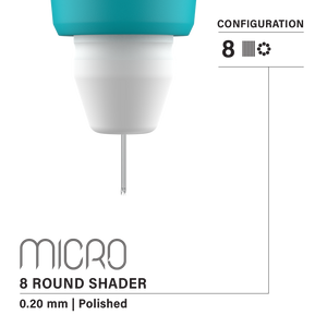 Vertix Micro Microblade - Round Shader Blade - Pack of 10 Microblades - Ultimate Tattoo Supply