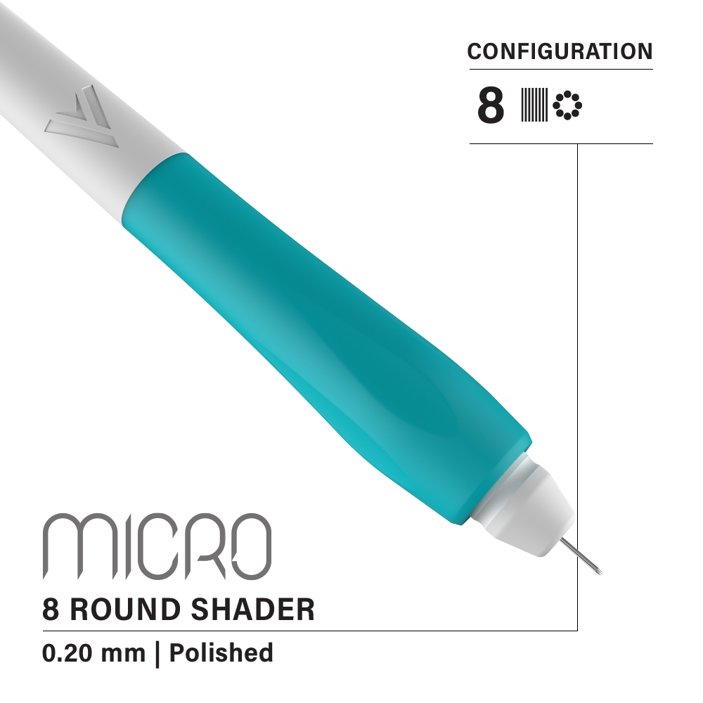 Vertix Micro Microblade - Round Shader Blade - Pack of 10 Microblades - Ultimate Tattoo Supply