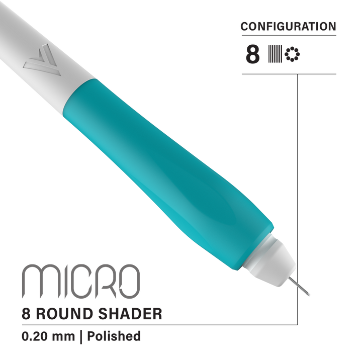 Vertix Micro Microblade - Round Shader Blade - Pack of 10 Microblades - Ultimate Tattoo SupplyVertix Micro Microblade - Round Shader Blade - Pack of 10 Microblades