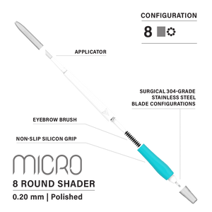 Vertix Micro Microblade - Round Shader Blade - Pack of 10 Microblades - Ultimate Tattoo Supply