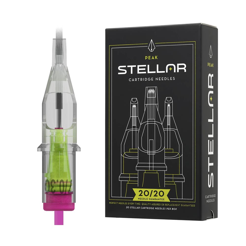 Peak Stellar Needle Cartridges — Magnums (Extra Long Taper) — Box of 20 - Ultimate Tattoo Supply