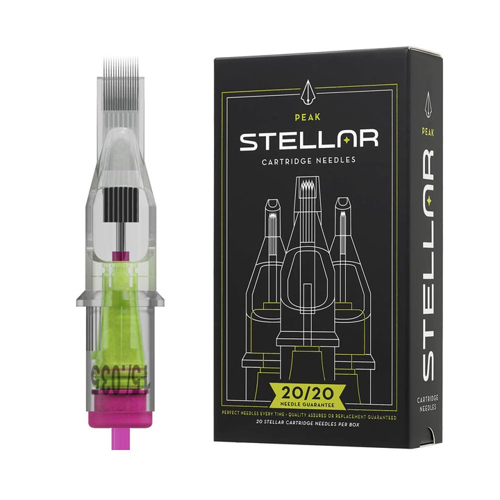 Peak Stellar Needle Cartridges — Magnums (Long Taper) — Box of 20 - Ultimate Tattoo Supply