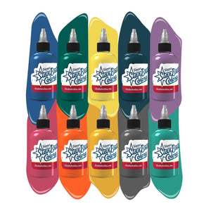 Mark Duhan Floral Series 10-Color Ink Set — Tommy’s StarBrite Colors Signature Series — 1oz Bottles - Ultimate Tattoo Supply