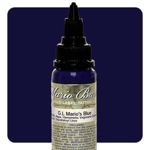 Mario's Blue Mario Barth Gold Label — Intenze Tattoo Ink — 1oz Bottle - Ultimate Tattoo Supply