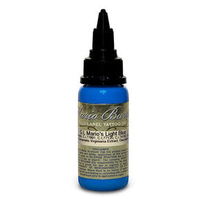 Mario's Light Blue Mario Barth Gold Label — Intenze Tattoo Ink — 1oz Bottle - Ultimate Tattoo Supply