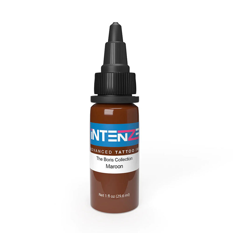 Maroon — Boris Series — Intenze Tattoo Ink — 1oz Bottle - Ultimate Tattoo Supply