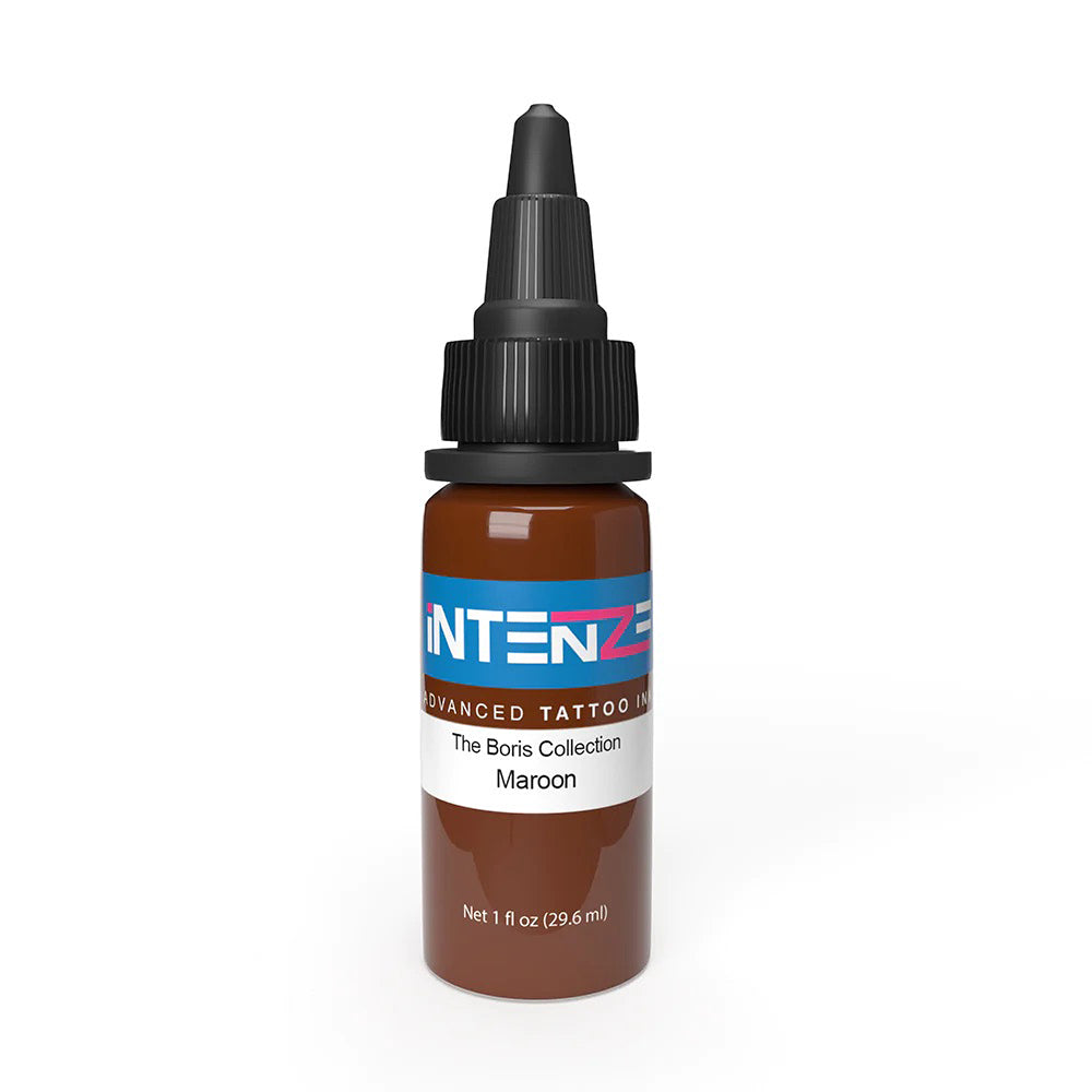 Maroon — Boris Series — Intenze Tattoo Ink — 1oz Bottle - Ultimate Tattoo Supply