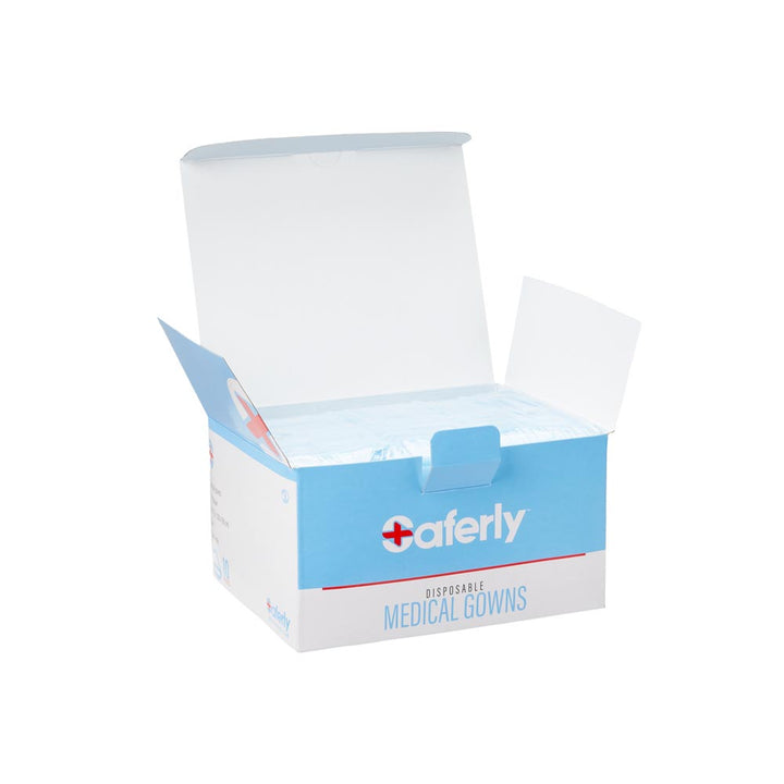 Saferly Disposable Blue Medical Gowns — Box of 10 - Ultimate Tattoo Supply