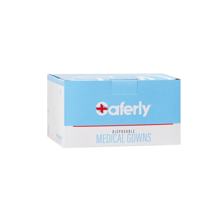 Saferly Disposable Blue Medical Gowns — Box of 10 - Ultimate Tattoo Supply