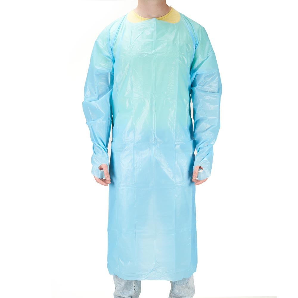 Saferly Disposable Blue Medical Gowns — Box of 10 - Ultimate Tattoo Supply